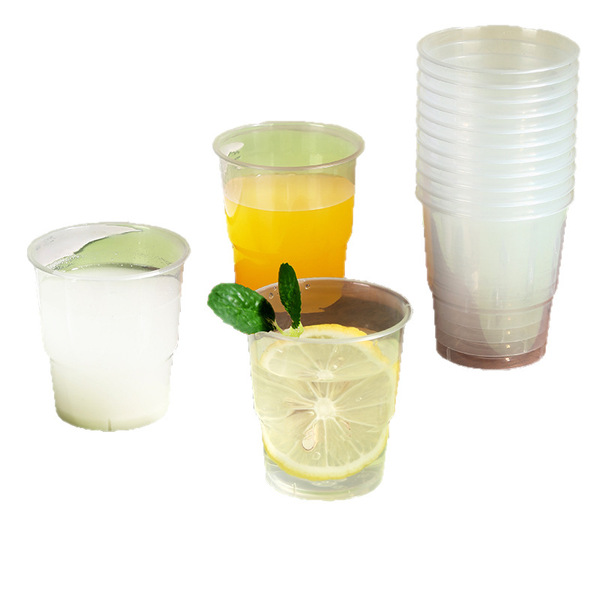 Disposable transparent plastic glass for home use for commercial use