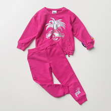 特价清欧美单尾货3-5岁婴儿小童秋季薄绒卫衣卫裤2件套装卡通动漫