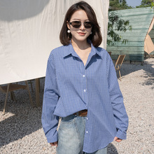 衬衫女秋法式上衣2025早秋独特超好看上衣格子气质高级感通勤休闲