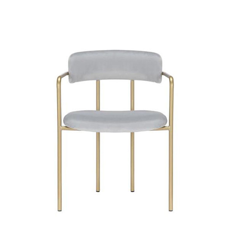 Mesa de comedor transfronteriza silla del sudeste asiático comercio exterior lujo ligero tablilla de alta calidad italiana hierro forjado silla de comedor con respaldo