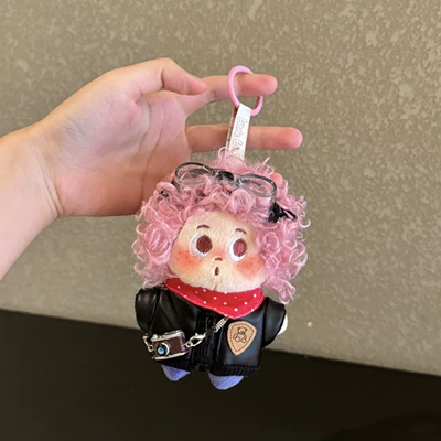 Pluş açarlıqlar — Plush Doll Pendant with - little-bear-leather-jacket-pink-explosionpendant