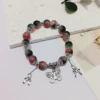 Red and green double bow A4-1-1