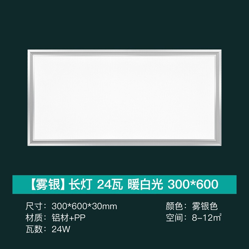 [mist silver] 24w warm white light 300*600
