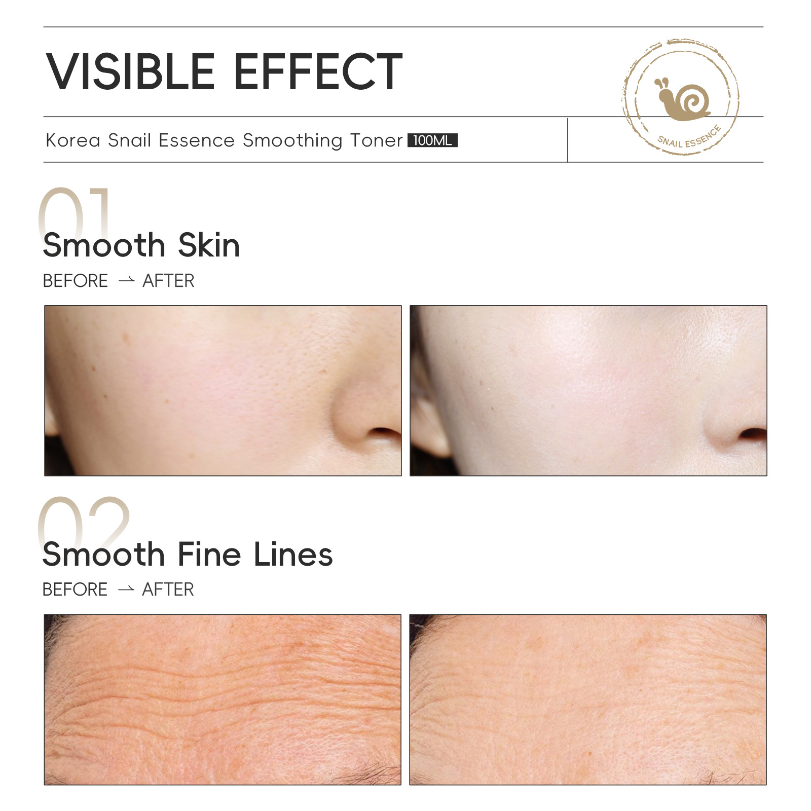 Cross-border LAIKOU Korean Snail Essence Toner 100ml Hydrating and Moisturizing Manufacturer in stock undefined