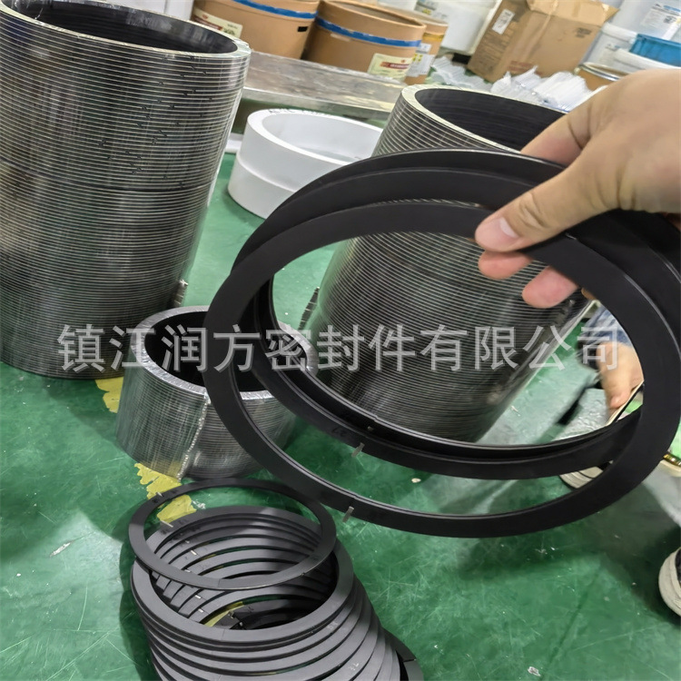 轴用斯特封旋转格莱圈油缸油封四氟铜粉耐磨密封环/STD/OE/PG/BSF