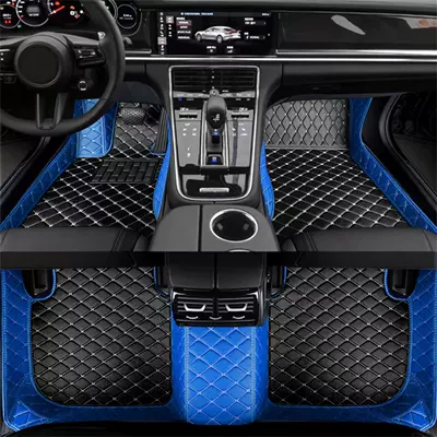 Cross-Border Amazon Color-Blocked Car Floor Mats, Fully Surrounded Car Floor Mats, Suitable for Tesla Anti-Slip