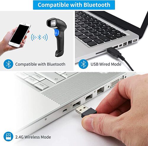 Netum L8 Wireless Barcode Scanner 1D/2D QR Code Scanner for Supermarkets, Logistics, and Express Delivery Bluetooth Scanner