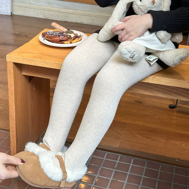 【加绒加厚】艾摩贝贝女童韩色系保暖打底裤修身百搭洋气连裤袜冬