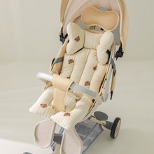 跨境直供出行好物婴儿手推车刺绣坐垫秋冬加厚宝宝棉垫