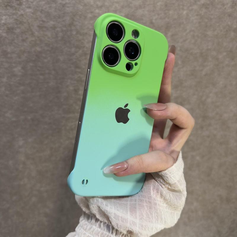 新款渐变无边框适用苹果16promax手机壳小众iPhone15个性14散热13|undefined