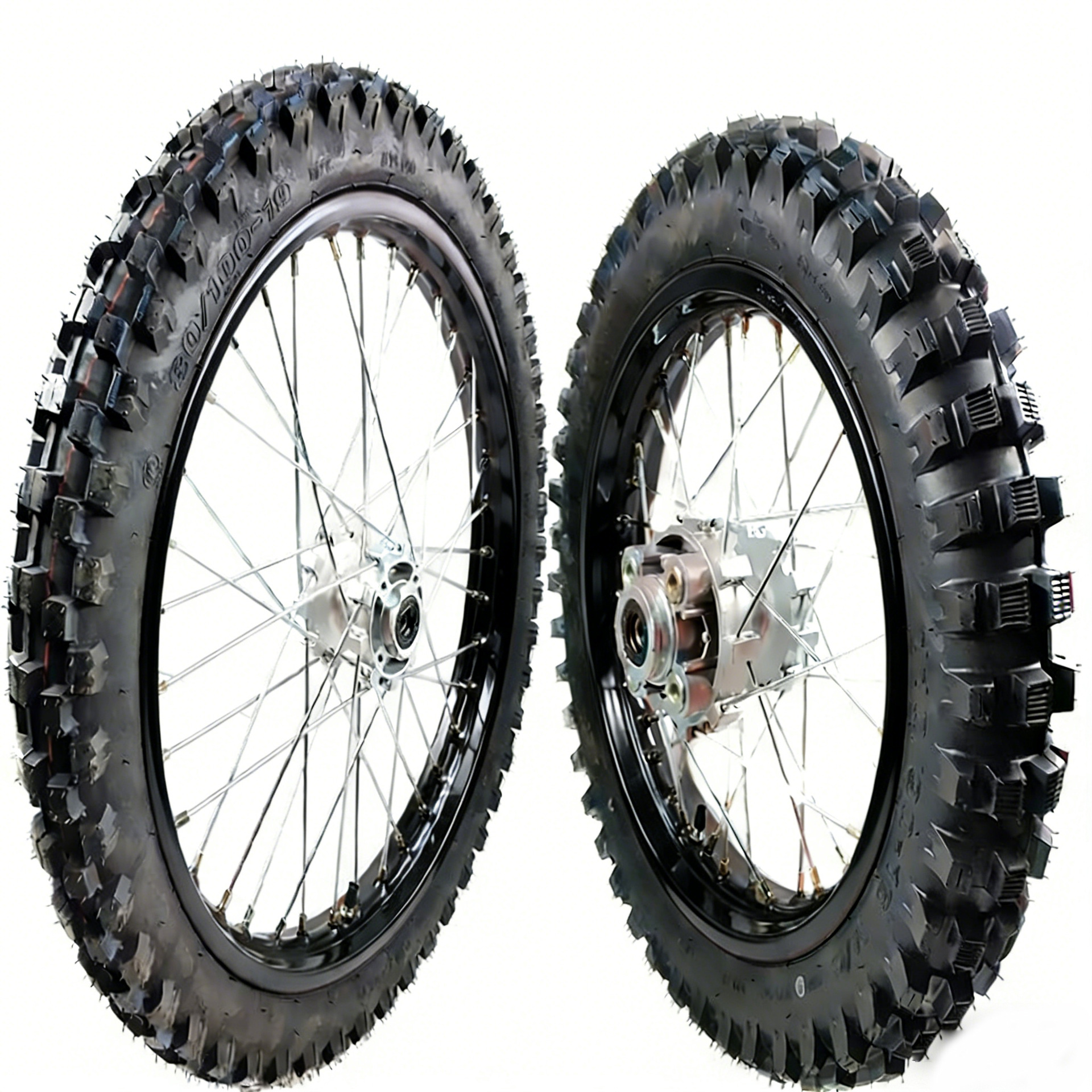 Cqr Off-Road Motorcycle Front Wheel 80/100-19 Rear Wheel 110/90-16 Wheel Hub Wheel Rim Large Tooth Tire Assembly