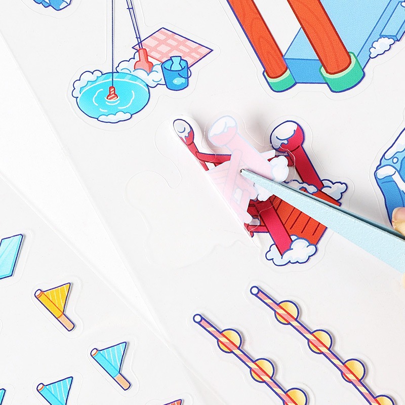 Pegatinas de paisajismo 3D agrandadas creativas Pegatinas de apilamiento de almacenamiento tridimensional