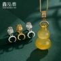金牛左右鼻子18k吊坠扣