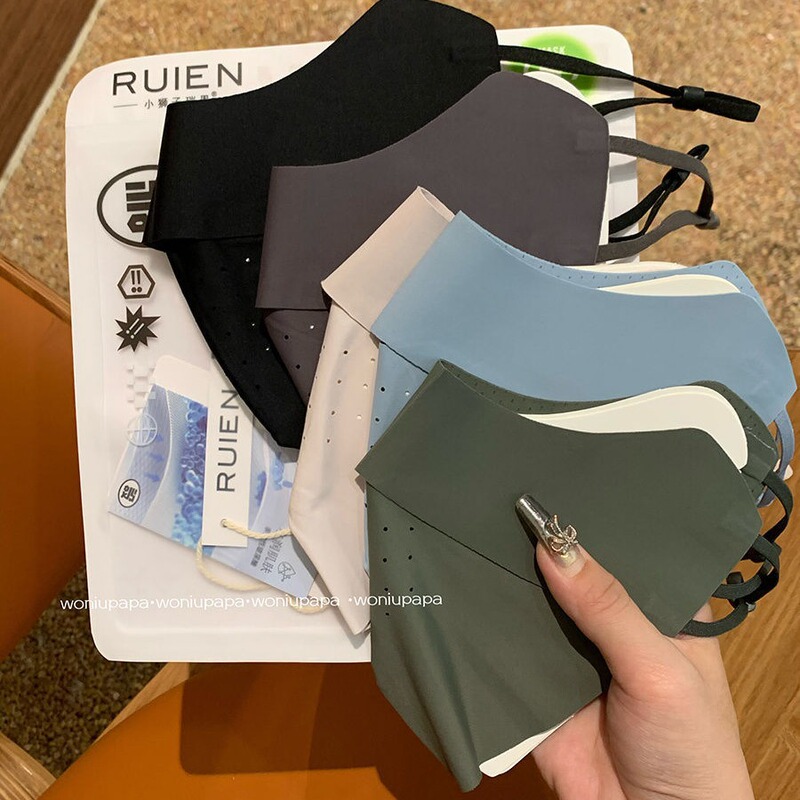 Eye Corner Super Anti-ultraviolet Sunshade Mask Summer Cool Ice Silk Traceless Sunscreen Mask Women's Thin Breathable