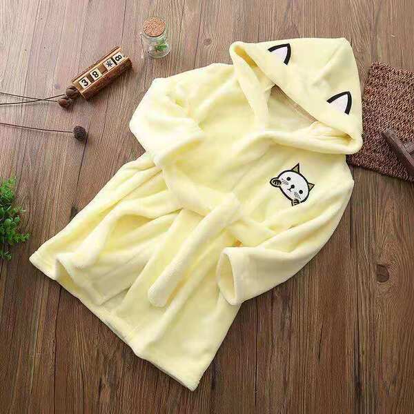 Children's flannel bathrobe