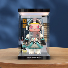 适用泡泡玛特MEGA SPACE MOLLY范斯VANS珍藏系列亚克力灯箱收纳盒