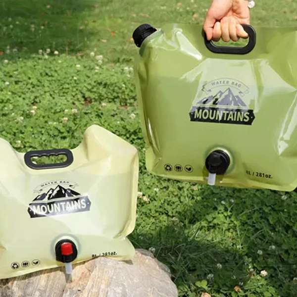 Outdoor Portable Folding Water Bag, Large Capacity, Thickened, Food-Grade Camping Water Storage Bag, Plastic Water Bag for Water Festival
