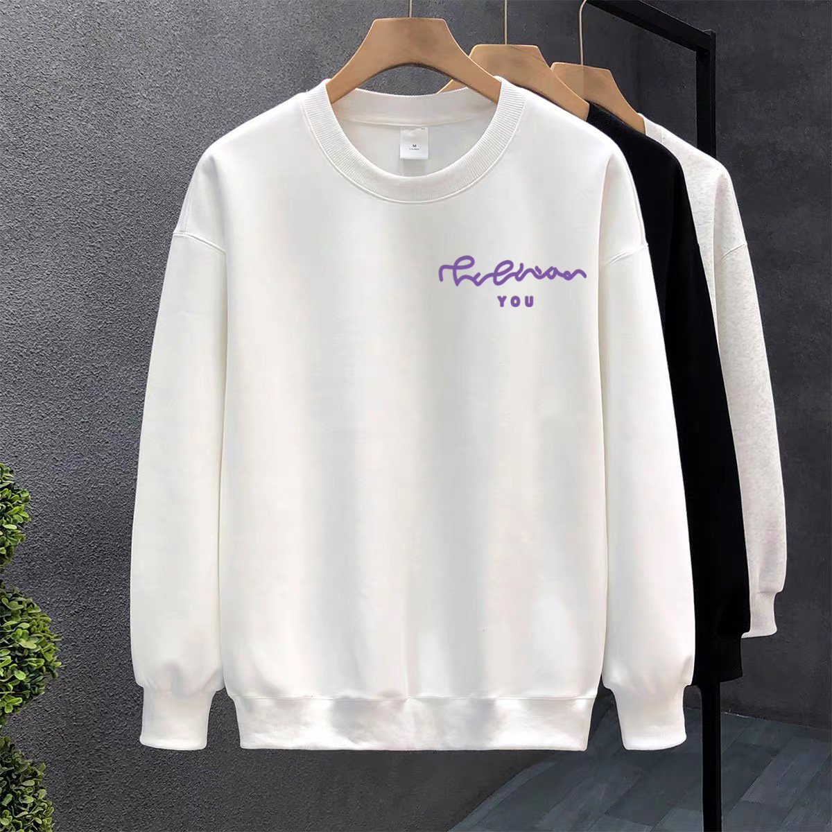 Blanco pesado camiseta de algodón mujer otoño invierno nuevo estilo europeo y americano camiseta de manga larga camiseta de fondo camiseta de estudiantes sin terciopelo