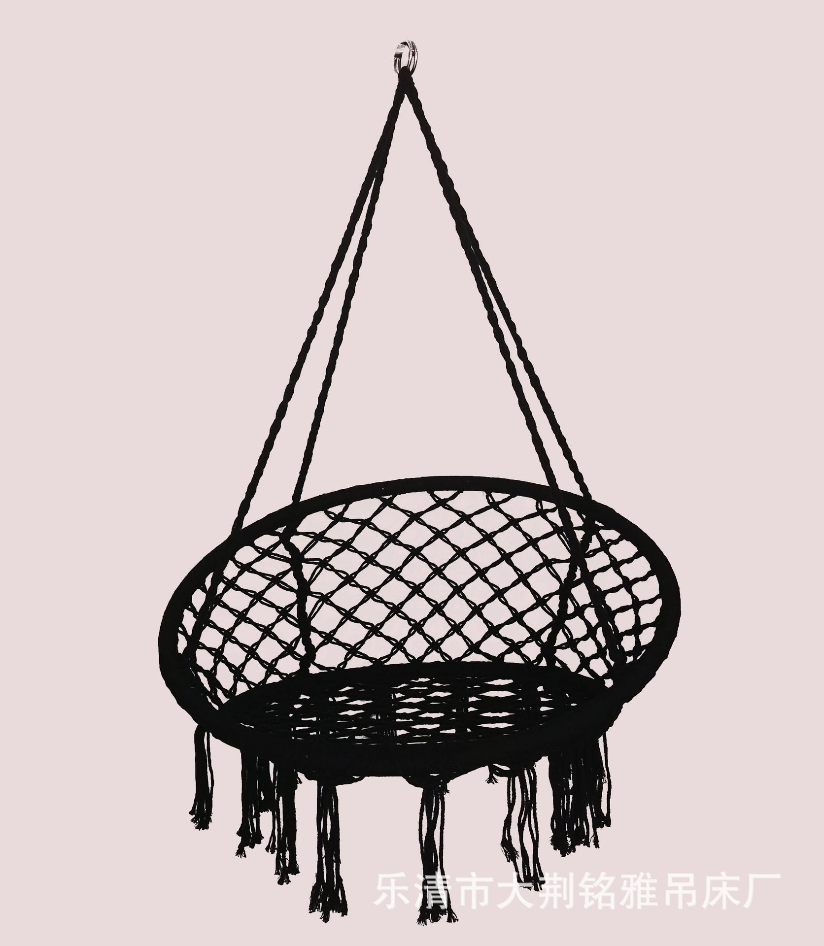 Fábrica al por mayor ins silla colgante Estilo nórdico cesta colgante hamaca cuerda de algodón interior tejida cesta colgante borla columpio