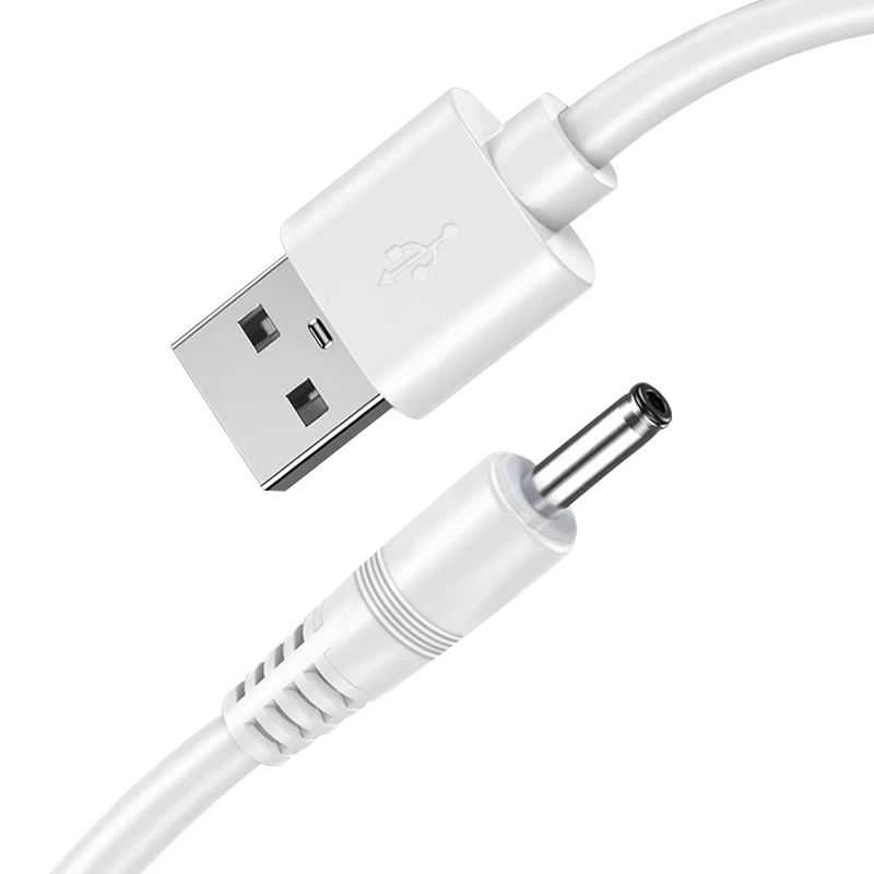 DC3.5 круглый кабель отверстия DC небольшой белый кабель питания для настольной лампы стерео камертон DC3.5 многозарядный кабель