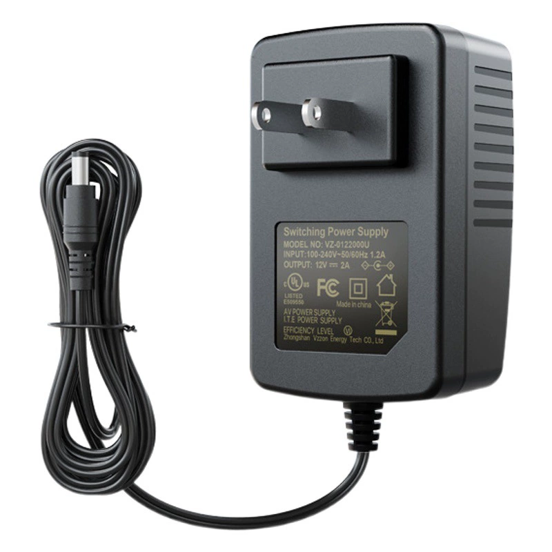 Адаптер питания 12В 2А, 24Вт, с глобальной сертификацией, для светодиодных лент, мониторов, систем видеонаблюдения, роутеров