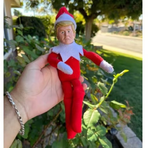 2024 nuevos productos transfronterizos divertidos regalos de Navidad atmósfera decoración muñeca sentada estante de Navidad decoración genio