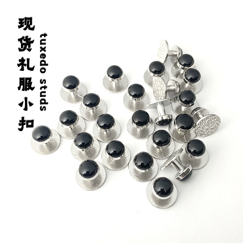 Запонки планка маленькая пряжка классическая серебряная круглая мужская свадебная вечеринка черный смокинг с гвоздями tuxedo studs