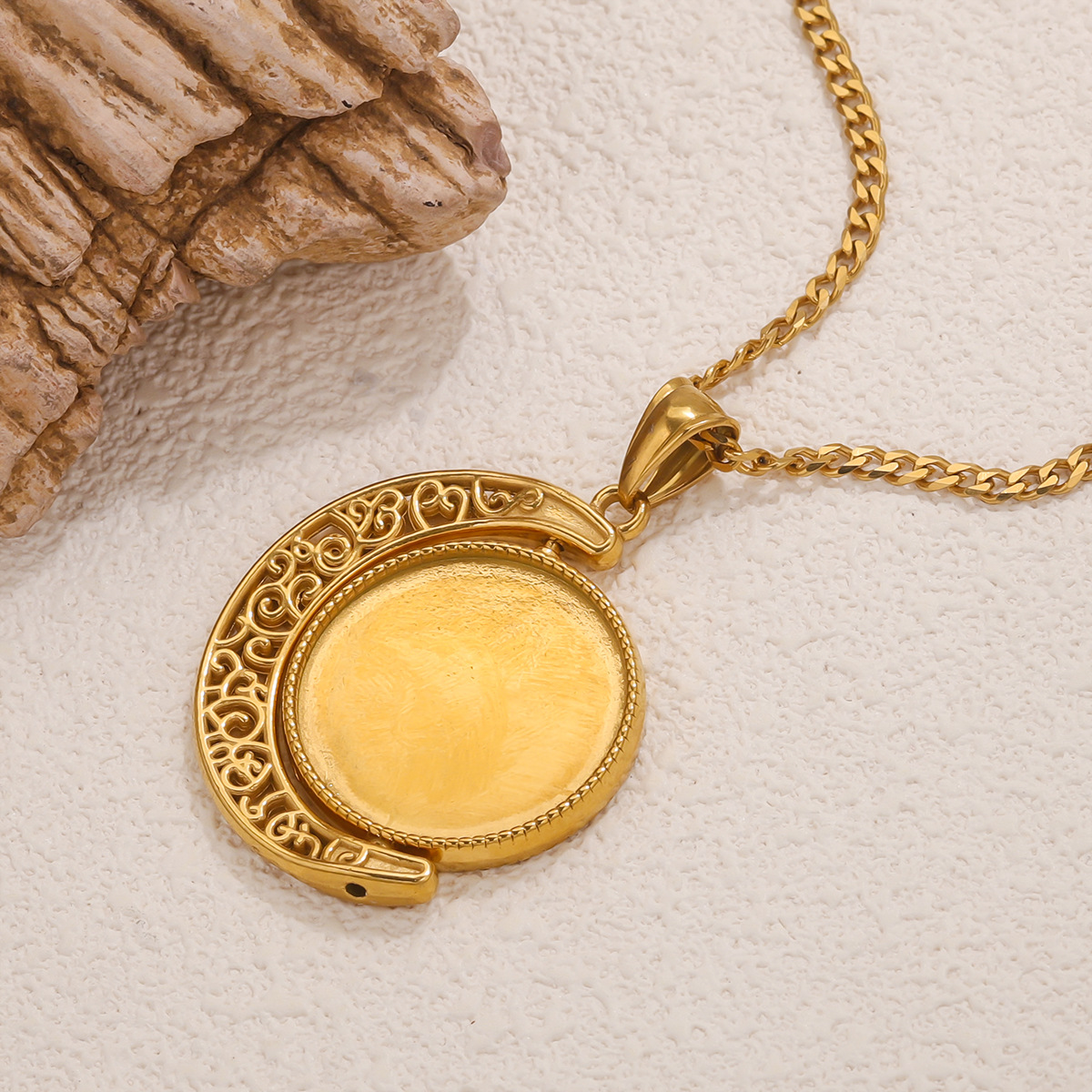 Acero inoxidable retro interior 25MM rotación base de tiempo gemas base colgante DIY accesorios de joyería al por mayor