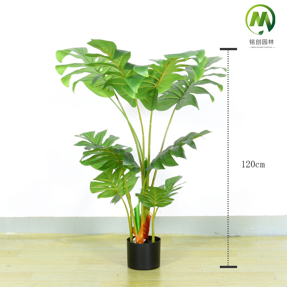 Escenografía de estilo nórdico Simulación de plantas verdes Plantas en macetas Centro comercial Simulación de decoración suave Plantas verdes falsas