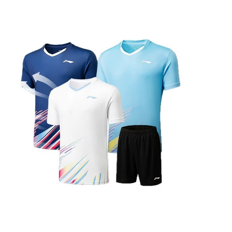 Униформа Li Ning для бадминтона, набор быстрого высыхания для мужчин и женщин, комбинезон, брюки