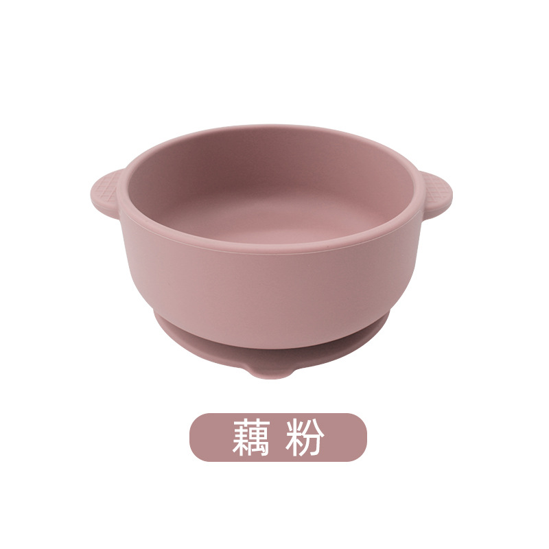 Tazón para orejas de silicona de grado alimenticio para bebés Tazón para orejas de cinturón antideslizante de color sólido para niños Tazón para orejas con ventosa