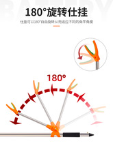 不锈钢万向双炮台支架地插鱼竿支架钓箱钓椅地插双支架双头竿架