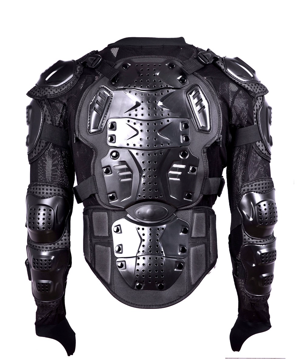 Protective Riding Armor (GHOST RACING FJ-08) — PE Shell, Breathable Mesh, Removable Back