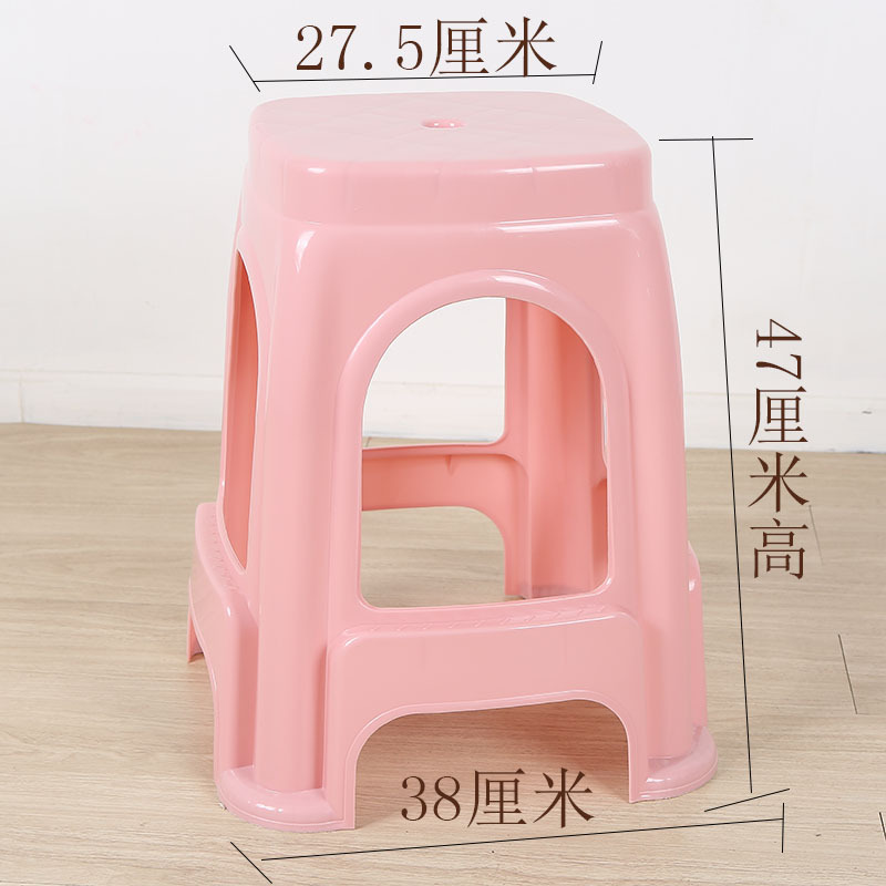 taburetes de plástico grueso para adultos en el hogar sala de estar mesa de comedor silla taburete alto taburete pequeño taburete bajo taburete cuadrado se puede apilar