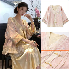 2025年新型高級感国風重工刺繍新中国風ファッション雰囲気女性薄いコートN2083