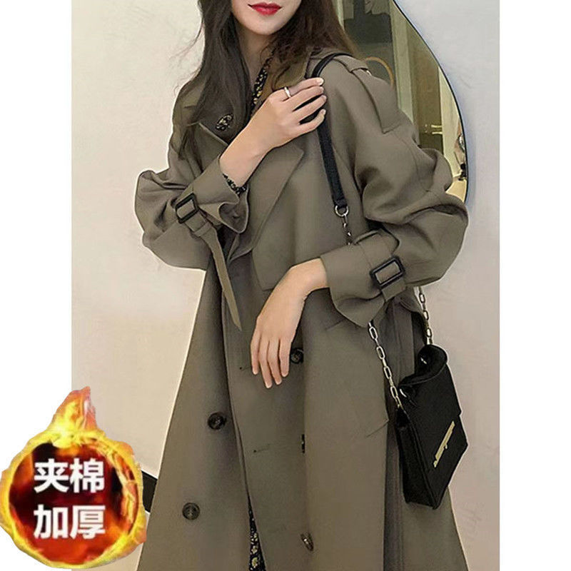 今年流行风衣2025新款秋装坠感中长款外套女过膝气质女神范英伦风|undefined