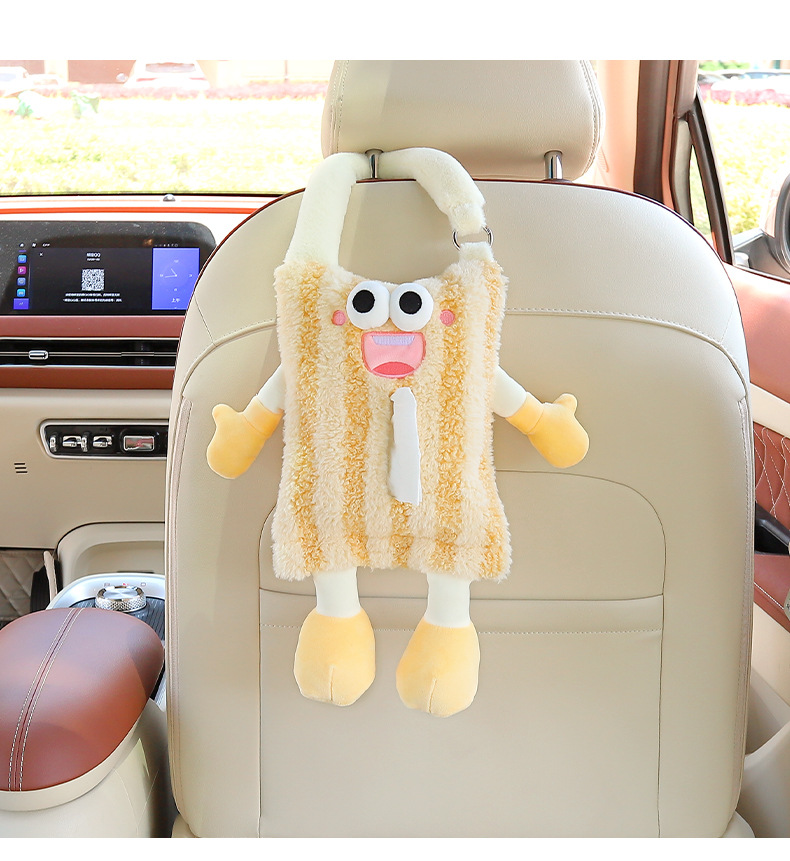 Car Tissue Box Hanging Cute Cartoon Monster Auto Back Seat