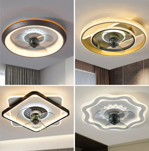 Modern minimalist ceiling fan lamp for restaurant, living room, study, fan ceiling lamp with swing function, bedroom ceiling fan lamp