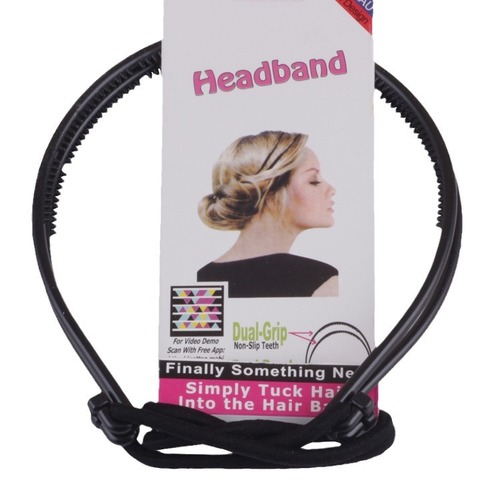 Korean hairpin hair accessories elegant updo with double elastic headband braided hair tie adjustable versatile styles hair