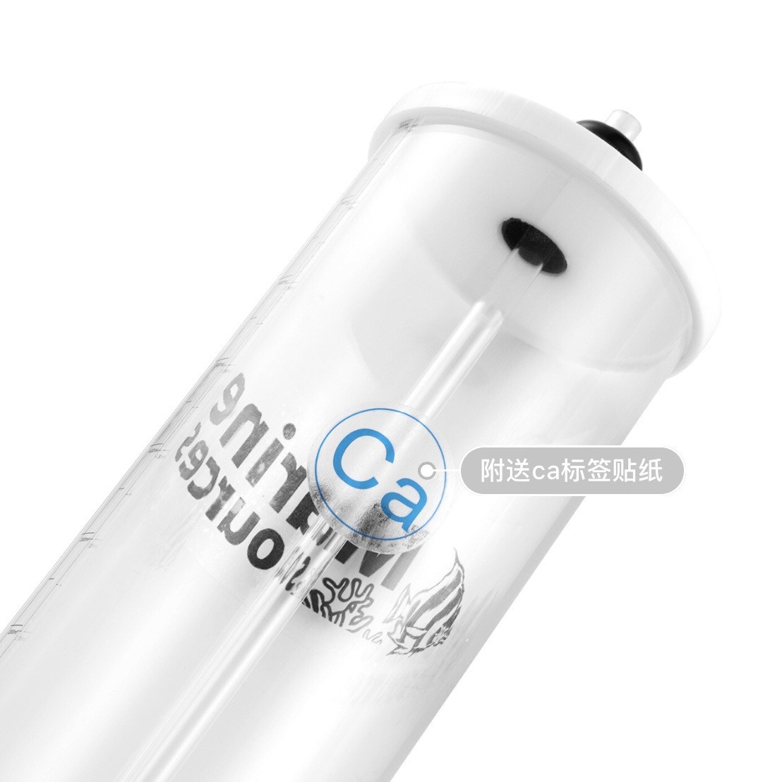 新款1.5升带刻度亚克力储液桶 配Ca Mg标签贴纸 滴定泵液体储存