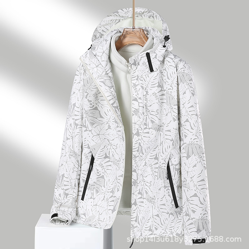 冲锋衣户外厚外套男女户外新款冲锋衣男女防寒保暖男女外套登山服|ms