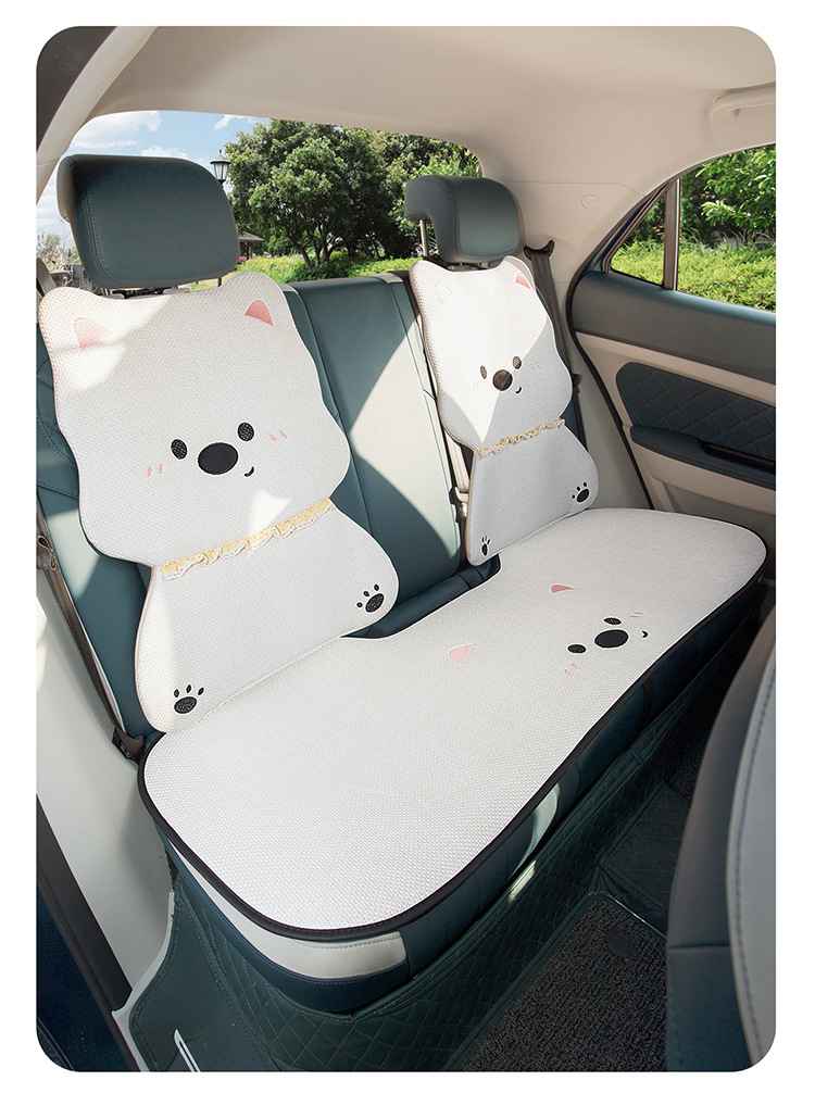 Suitable for Xpeng Monam03 Qin Plus Mg4 Song Pro Car Seat Cushion Half-Pack Cartoon Breathable Seat Cushion