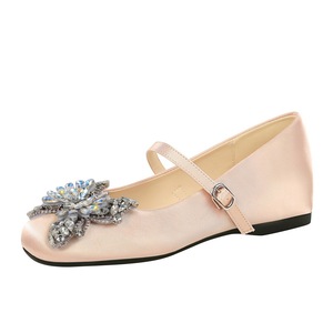 836-H109 high-end water diamond butterfly decoration round head shallow mouth straight buckle French style raised fashio