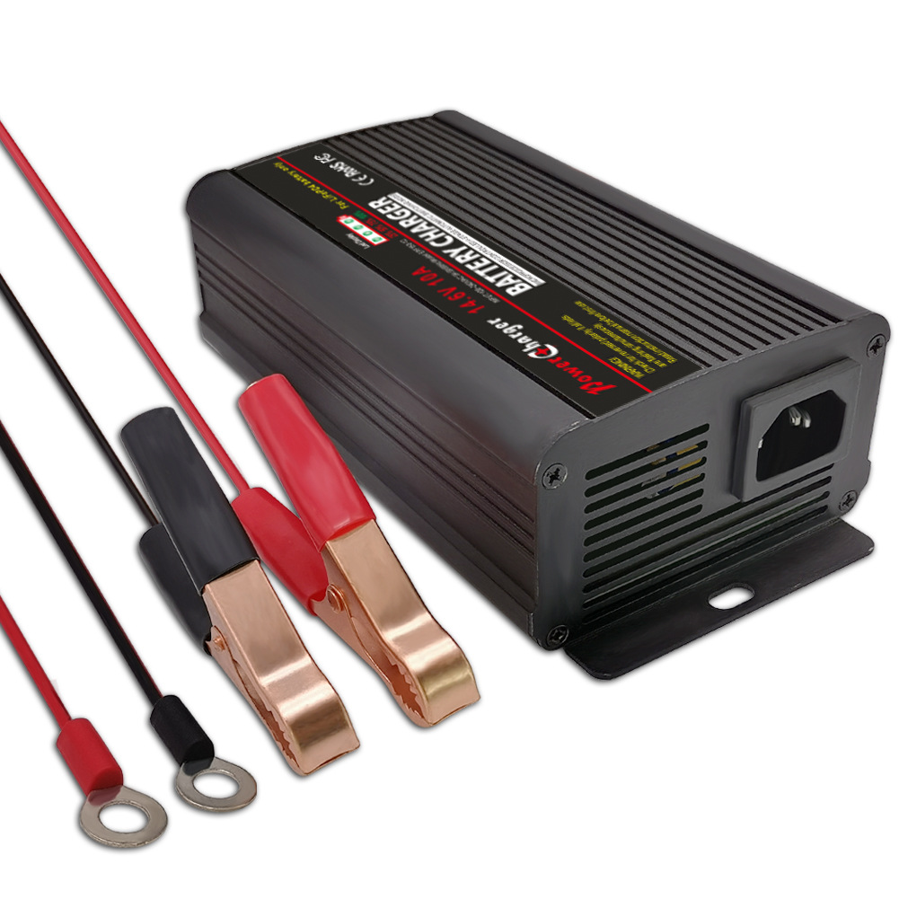 14.6V10A铁锂电池智能充电器充满自动关断4段充电电量指示