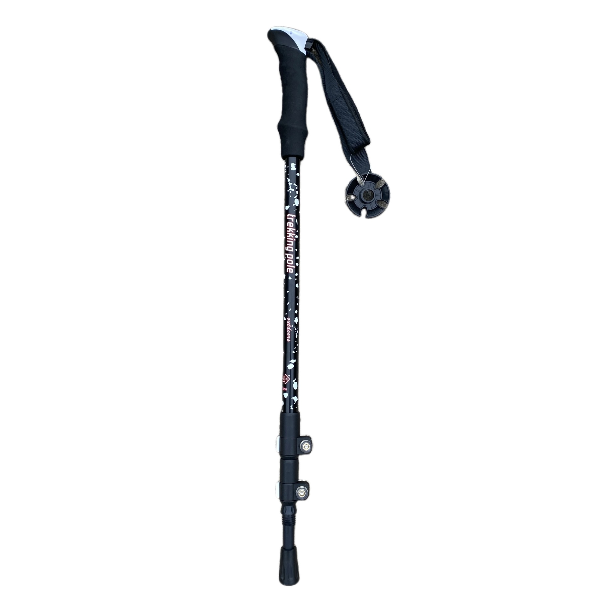 Factory Direct Sale External Lock Hiking 6061 Aviation Aluminum Alloy Cane Outdoor Telescopic Walking Stick_voghion.com