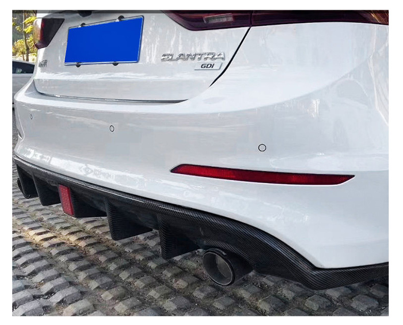 Suitable for Modern 2016-2019 Hyundai Elantra Body Kit Modification Parts: Front Lip, Side Skirts with Lights, Rear Lip, and Body Kit