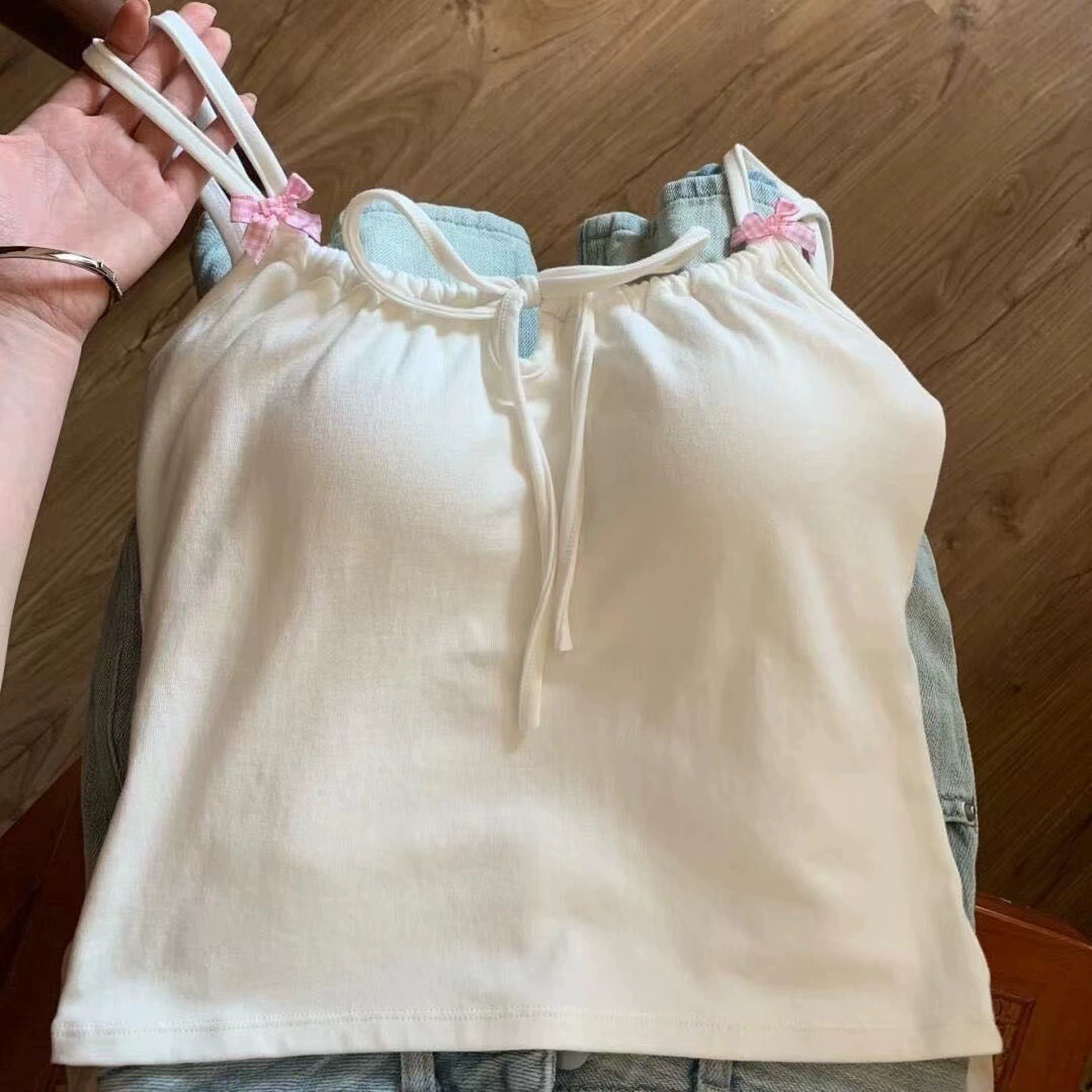 Бант горячая девушка американский топ чисто желательный камзол жилет женщина с нагрудным ковриком