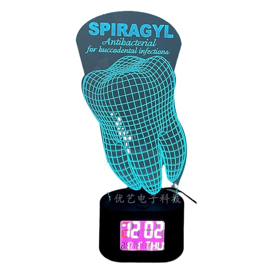 Творческий 3D ночной свет праздничный подарок Спальня ночник DIY Мультяшная лампа для детей милый будильник украшения