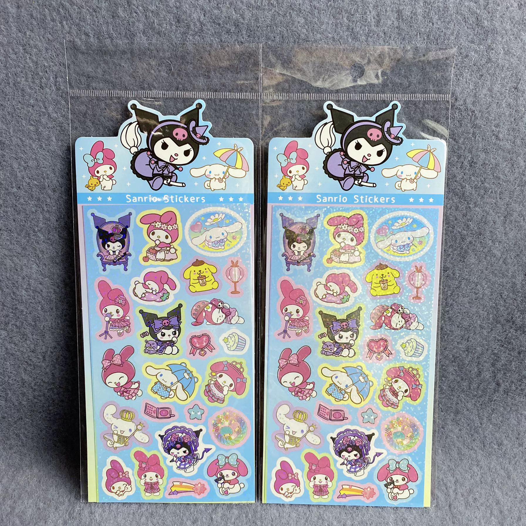 New Sanrio Gudaka sticker laser card cartoon cute DIY diary material sticker kit Kuromi My melody