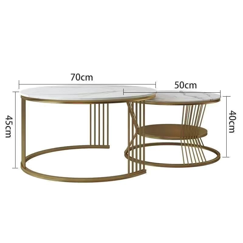 70cm+50cm 광택 스노우 마운틴 화이트 골드 프레임